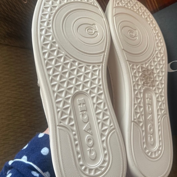 Coach Cream Loafers with Signature Pattern - Picture 6 of 10